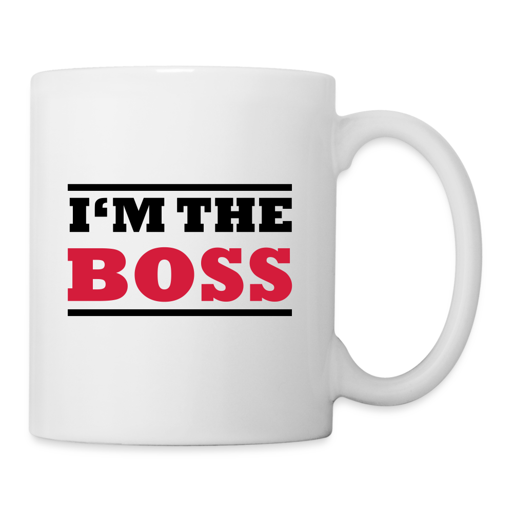 I'm The Boss Mug Design - white