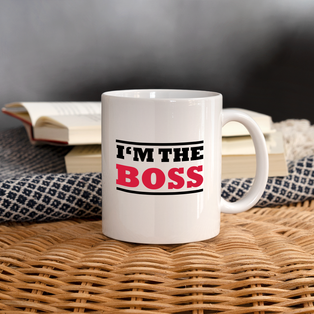 I'm The Boss Mug Design - white