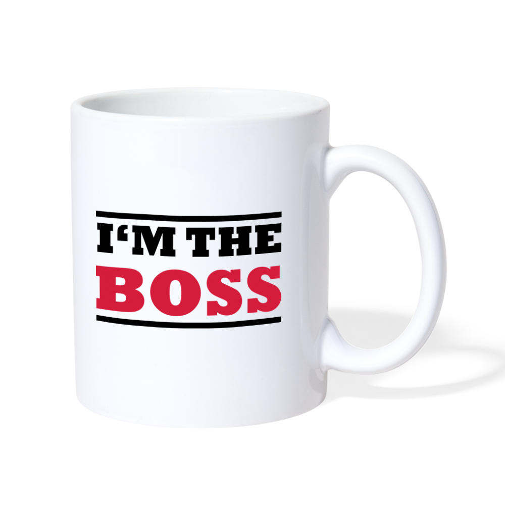 I'm The Boss Mug Design - white