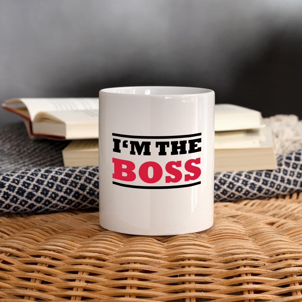 I'm The Boss Mug Design - white