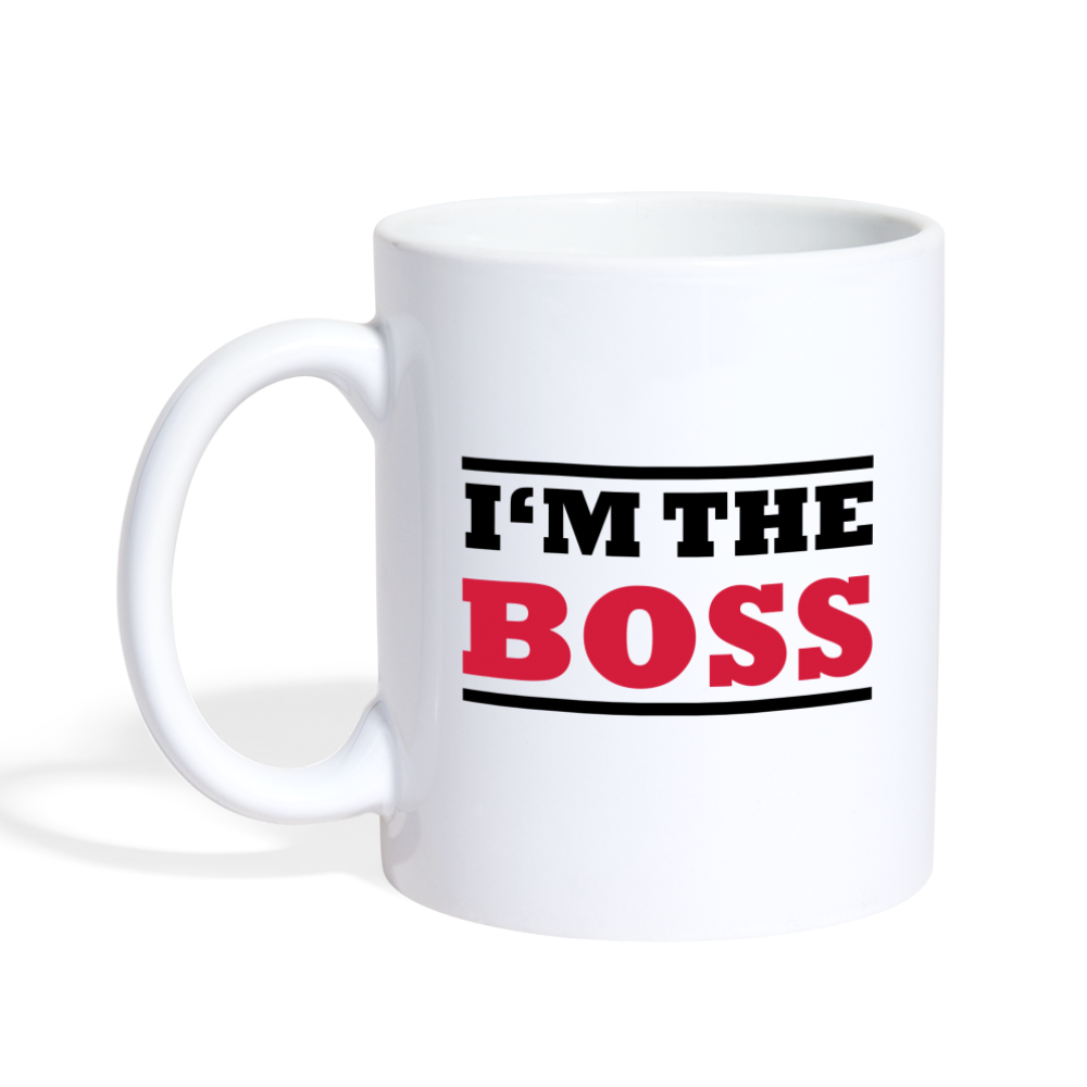 I'm The Boss Mug Design - white