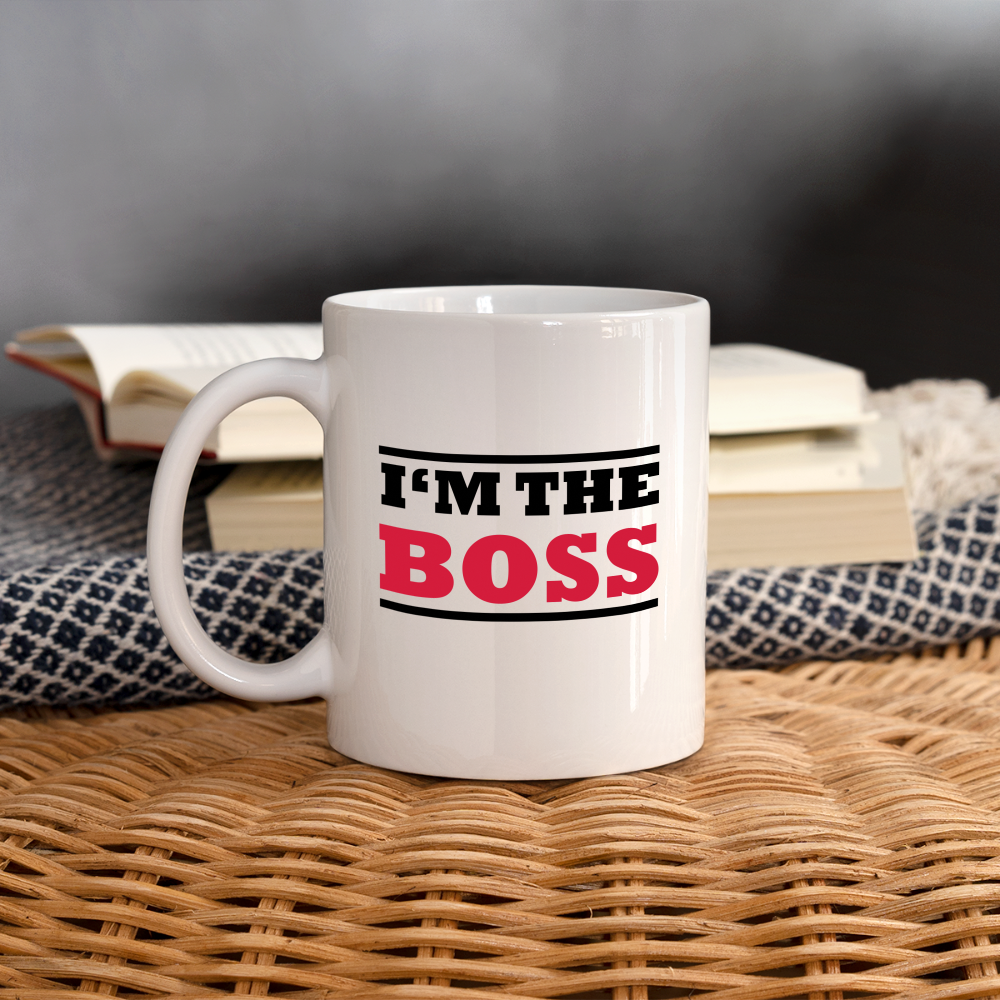 I'm The Boss Mug Design - white