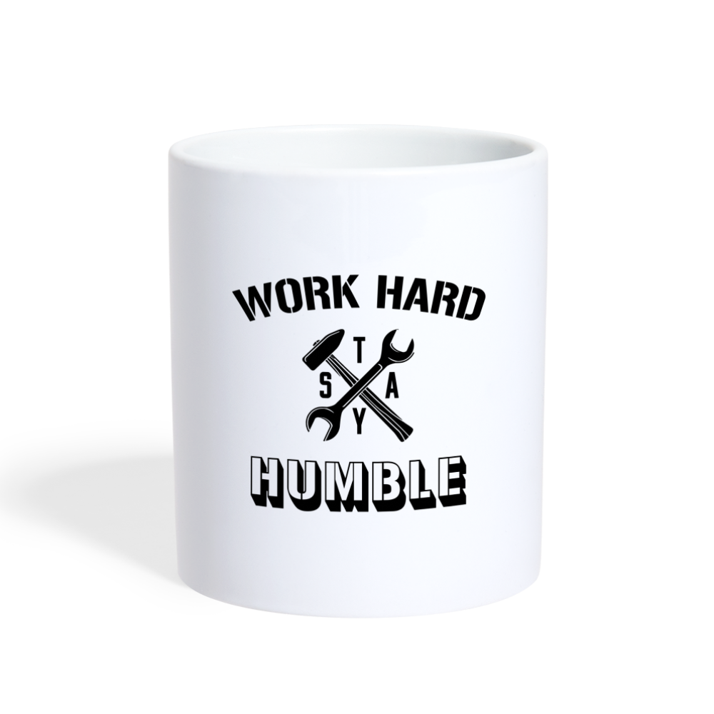 Work Hard & Stay Humble Mug Design - white