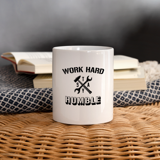 Work Hard & Stay Humble Mug Design - white