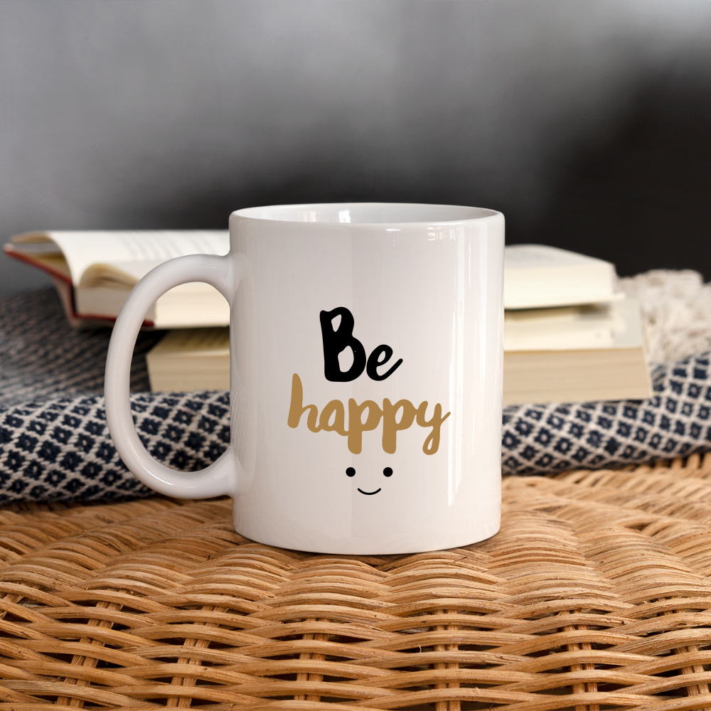 Be Happy Design - Mug - white