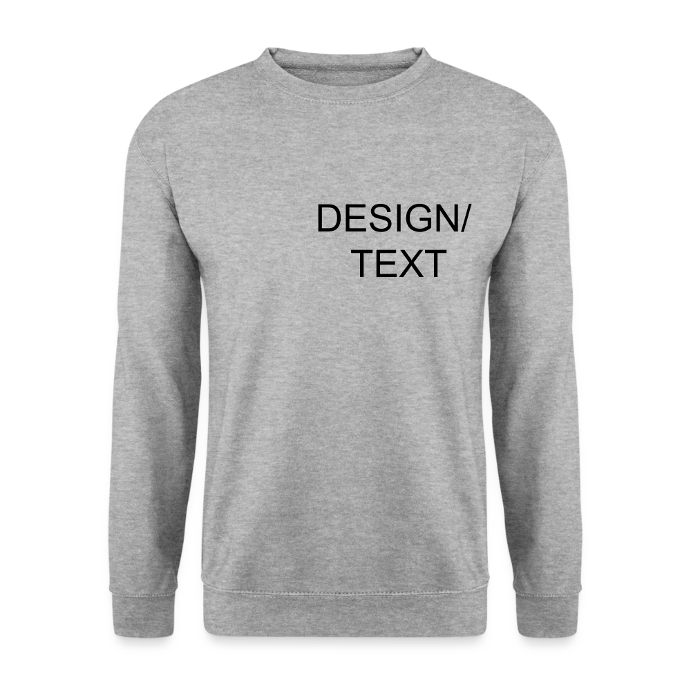 Unisex Sweatshirt , Upload Your Brand Logo/TEXT -Work Uniform - salt & pepper