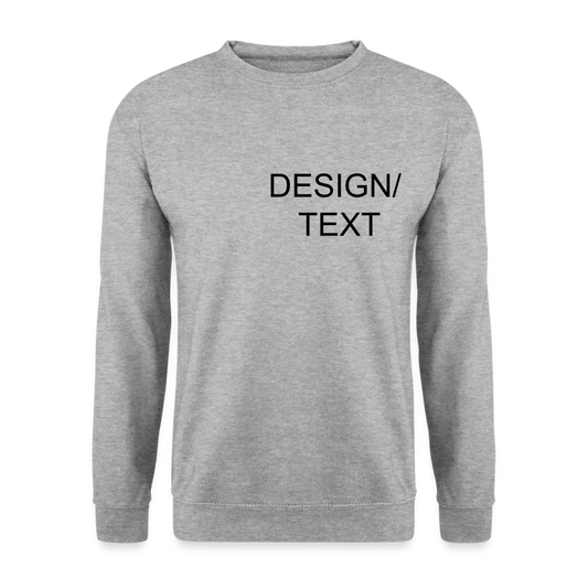 Unisex Sweatshirt , Upload Your Brand Logo/TEXT -Work Uniform - salt & pepper