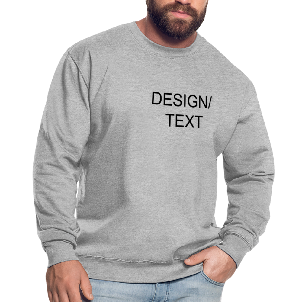 Unisex Sweatshirt , Upload Your Brand Logo/TEXT -Work Uniform - salt & pepper